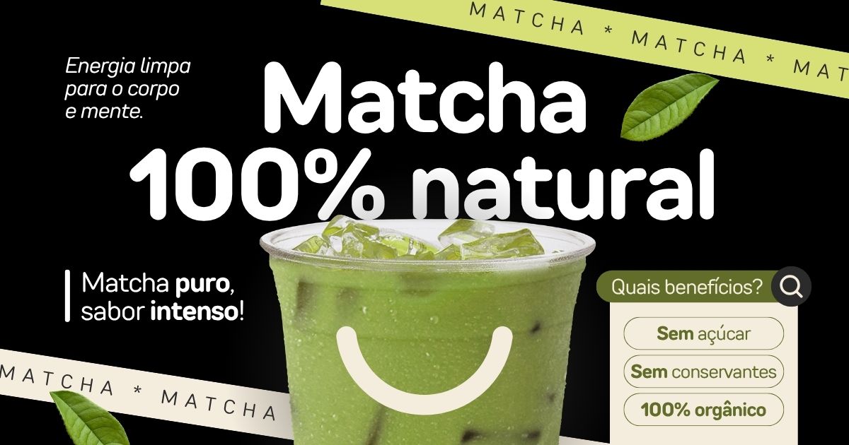Pó de Matcha Orgânico - Energia Sustentada, Menos Estresse e Mais Bem-Estar em Maua | TikTok Trend